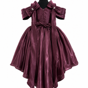Elegant Maroon Satin BallGown
