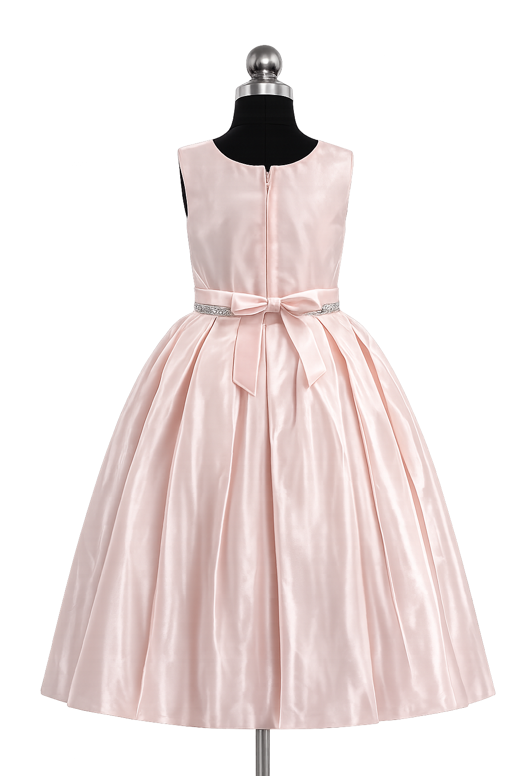 Blush Pink Bow Princess Party Dress