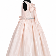 Blush Pink Bow Princess Party Dress