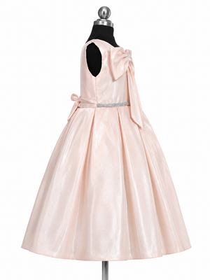 Blush Pink Bow Princess Party Dress